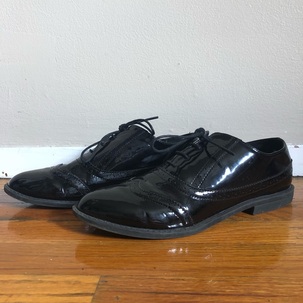ASOS Mayhem Brogues (Black Patent Leather)